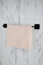 Black 3-Piece Adhesive Bathroom Set Towel Holder Toilet Roll Holder Bathroom Organizer Adhesive Set - 3