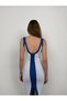 New Season Double Color Slit Thin Strap Women's Midi Dress 23S25005 - 3