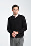 Men's Winter Regular Fit Polo Neck Basic Sweatshirt - 5