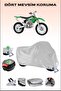 Rear Bag and Lock Compatible Gray Motorcycle Tarpaulin for Kawasaki Kx 250F, Safe