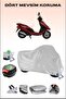 Mondial 125 Rt Gray Motorcycle Tarpaulin - Rear Bag and Lock Compatible, Safe