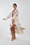 Kimono Kaftan Cotton Printed Belted 1 Piece Unisex Muslin Fabric Peshtemal Bathrobe