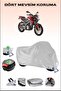 Gray Motorcycle Tarpaulin Compatible with Rear Bag and Lock for Bajaj Pulsar Ns 150, Secure