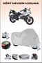 Rear Bag and Lock Compatible Gray Motorcycle Tarpaulin for Kawasaki Ninja 250R, Safe