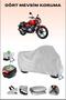 Gray Motorcycle Tarpaulin for Bajaj V 15 - Rear Bag and Lock Compatible, Safe