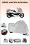 Rear Bag and Lock Compatible Grey Motorcycle Tarpaulin for Honda Pcx150, Secure