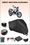 Black Rks Motorcycle Tarpaulin Compatible with Back Bag and Lock for Titanic 150-S, Safe
