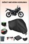 Black Rear Bag and Lock Compatible Motorcycle Tarpaulin for Kawasaki Versys X300, Safe