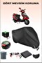 Rear Bag and Lock Compatible Motorcycle Tarpaulin for Black Mondial 100 Urt, Secure