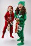 Girls Boys Red Tracksuit Set with Snowman and Text Printed Beret New Year - 4
