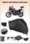 Rear Bag and Lock Compatible Motorcycle Tarpaulin for Black Mondial Rx3I Evo, Secure