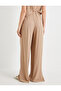 Palazzo Pants Silvery Pleated High Waist Unlined Semi Sheer - 4