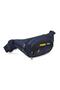 Unisex Impertex Fabric Waterproof Shoulder and Waist Bag with Headphone Outlet Cross Strap Navy Blue - 3