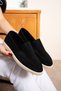 Most Stylish Flat Sole Black Loafer Women's Ballerinas - 3