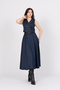Women's Winter Laci Trend Suit Jacket Collar Lined Vest and Belted Midi Skirt Stylish Daily Casual Two-Piece 1156 - 3