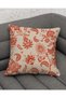 Brick Color Ethnic Indian Elephant Patterned Digital Printed 4-Piece Seat Pillow Throw Pillow Cover Set - 5