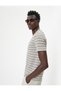 Striped T-shirt Pocket Detailed Crew Neck Short Sleeve