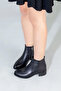 Black Genuine Leather Cold-Proof, Non-Slip Sole Boots, Extra Comfortable Sole and Soft Women's Boots - 4