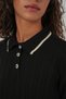 15907 Women's Polo Neck Sweater Skirt Knitwear Double Set - Black - 4