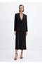 Satin Collar Wool Blazer Jacket - 2