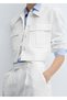 Crop Fabric Jacket with Pockets - 7