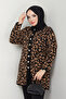 Women's Leopard Patterned Knitwear Cardigan - 2