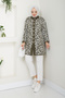Women's Leopard Patterned Knitwear Cardigan - 5