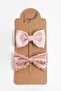 Pudra Pens Buckle Set of 2 - Sequined Matte Satin Bow Set