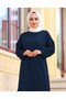 تونيك Mehtap ذو خيطين مقاس كبير - أزرق داكن - 3