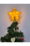 Fairy Led Lighted Christmas Tree Peak Ornament Gold Color