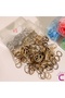 300Pcs Daily Use Coffee Tone Small Rubber Buckle - Mini Durable Elastic Hair Braid Rubber - 3