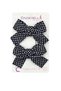 Set of 2 Girls' Bow Hair Clips in Black Soft Color - Bow Ribbon Clip Clamp Baby Hair Clip
