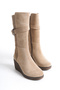 Genuine Leather Wide Calf Women's Long Boots, Sizes 34-35 to 41-42-43-44