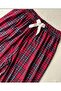 Lindros Red Black Plaid Pattern Velvet Cotton Pajama Bottoms with Wide Size Options (S-4Xl) - 4