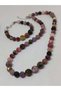 Shining Stars Series Tourmaline Stone Mixed Colors Necklace & Bracelet Set - 5