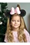 Disney Minnie Mouse Ear Crown - Pink Bow, Rhinestone and Velvet Satin - 5