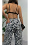 Women's Leopard Print High Waist Wide Leg Lycra Palazzo Pants - 3