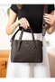 Women's Brown Colored 4-Compartment Adjustable Long Strap Bag and Wallet Combination - 5