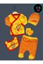 Newborn Baby Fan Bodysuit Set 5 Pieces 100% Cotton - 5