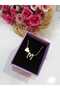 Women's Gold Steel Chain Heart Letter Necklace, Initial Letter Necklace