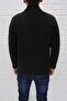 Men's Black Wool Blended Cashmere Coat - 6