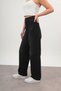 Black Baggy Adjustable Waist Buckle Women's Wide Leg 2024 New Model Jeans - 5