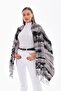 Tie-Dye Black Tasseled Women's Shawl - 3