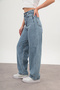 Off the Cuff Brand Baggy Adjustable Waist Buckle Women's Wide Leg 2024 New Model Jeans - 7