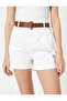 Normal Waist Standard White Women's Shorts 3sal40018mw - 5