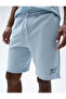 Bermuda Shorts Shark Printed Pocket Detailed Lace Waist - 5