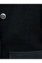 Crop Tweed Jacket with Faux Leather Detail - 8
