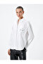 Oversize Shirt Eyelet Detailed Pocket Cotton - 3
