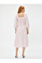 Midi Layered Dress Belted Short Sleeve - 4