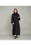 عباية اماراتية مطرزة بأناقة AIK5087 باللون الأسود - 5